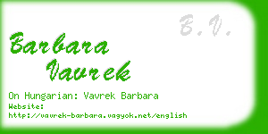 barbara vavrek business card